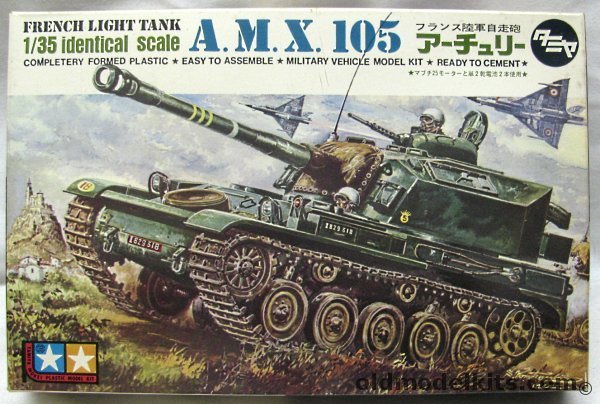 Tamiya Mokei 1/35 AMX 105 French Light Tank - Motorized, MT114 plastic model kit
